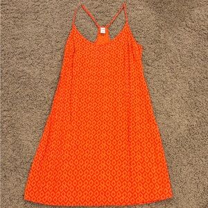 Old Navy Orange and Red Geometric Sundress